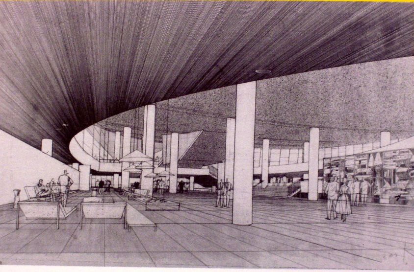 Hugh Stubbins: Berlin Congress Hall, Design Sketch (1956)