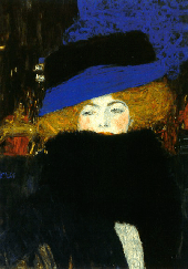 Gustav Klimt: Dame mit Federboa - Der violette Hut